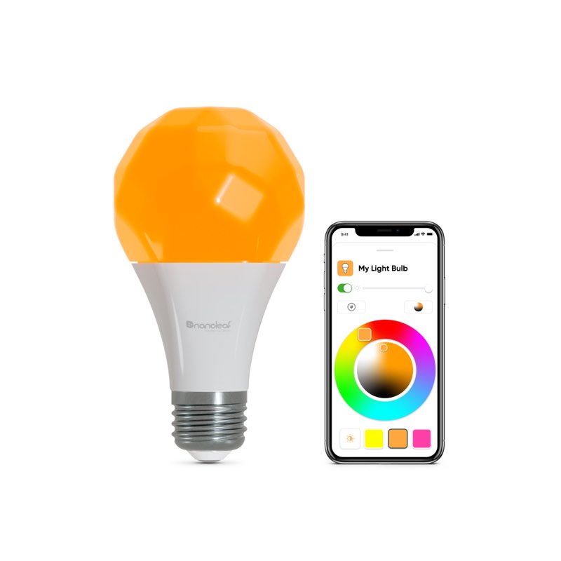 Đèn thông minh Nanoleaf Essential Smart Bulb E27 9W 806 lumens Matter A19 16+ Million Colours - Hàng Chính Hãng