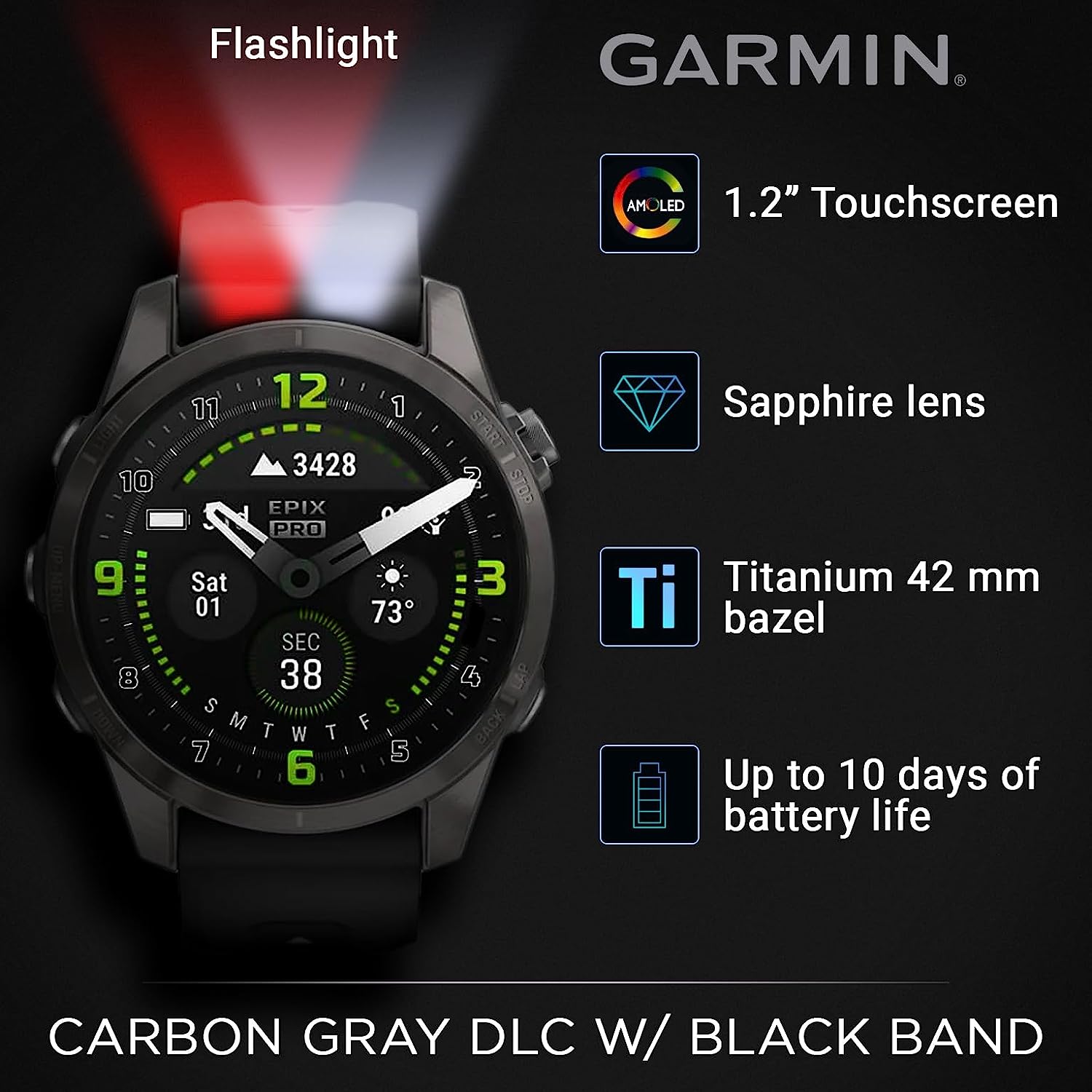 Đồng hồ Garmin Epix Pro – Sapphire Edition_Mới, hàng chính hãng