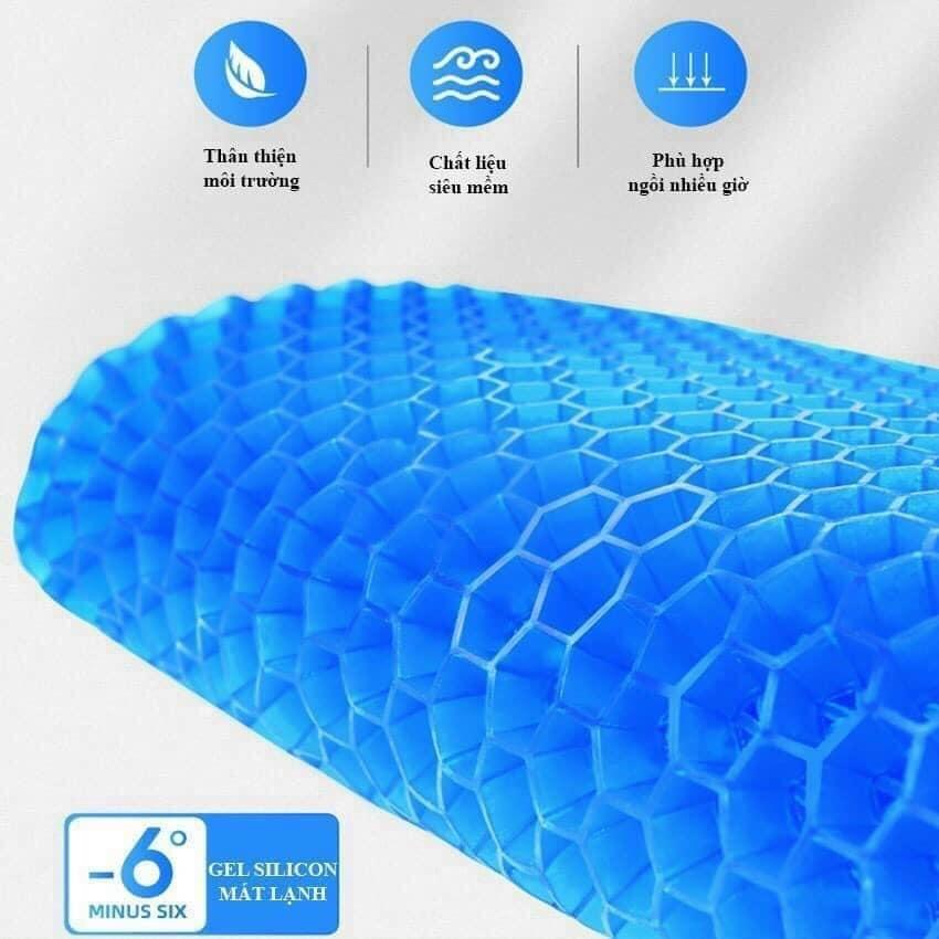Đệm ngồi bệt Đệm Ngồi 3D Silicon Cao Cấp, Đệm Lót Mông Thoáng Khí Chống Đau Mỏi - Đệm Ngồi Cấu Trúc Tổ Ong