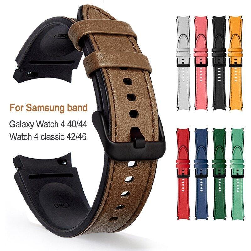 Dây da hydrid ngàm cong 20mm dành cho Samsung galaxy watch 4