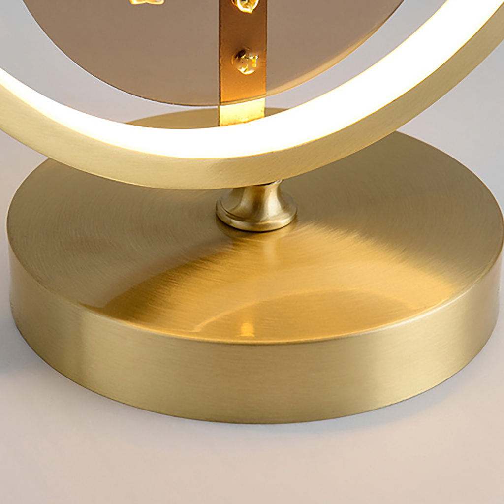 Đèn LED để bàn trang trí Vượng Khí phòng khách mạ Vàng Đồng kiểu hiện đại