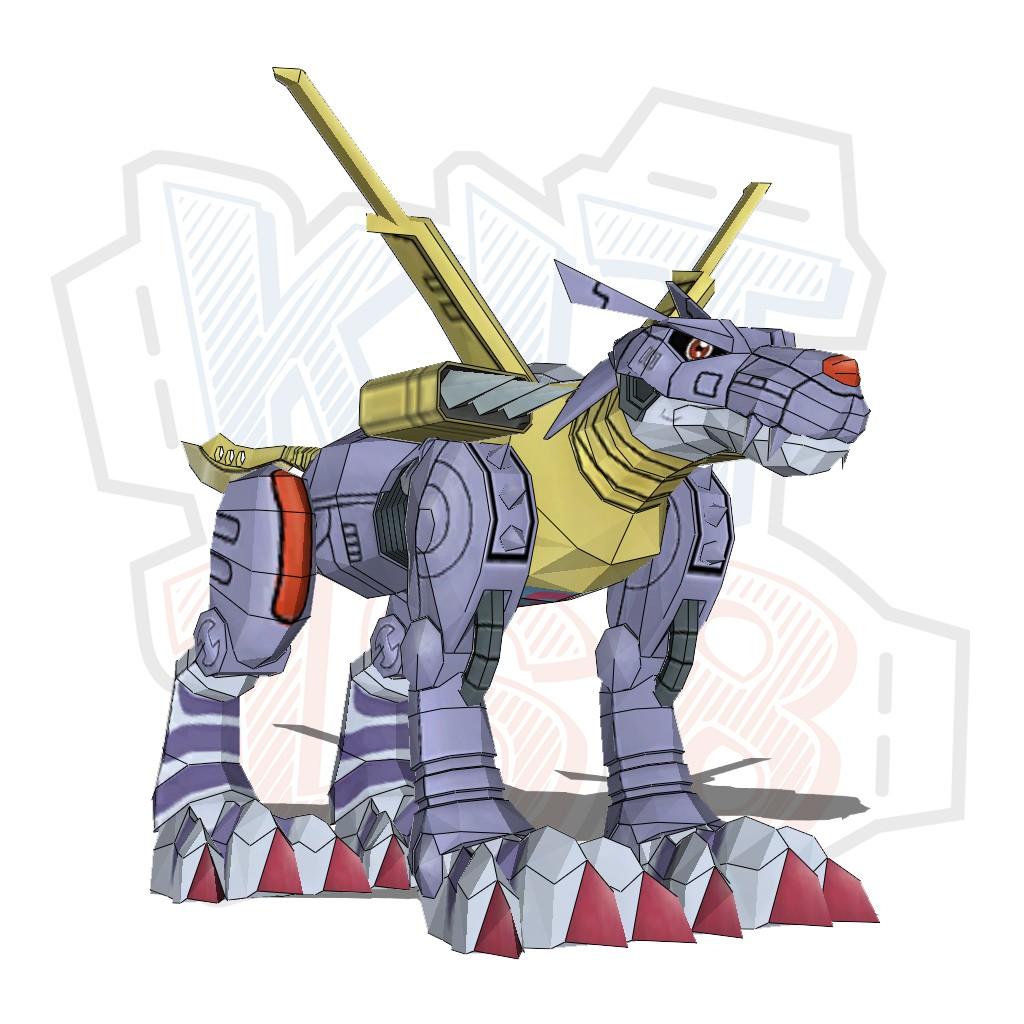 Mô hình giấy Anime Game Robot Digimon MetalGarurumon