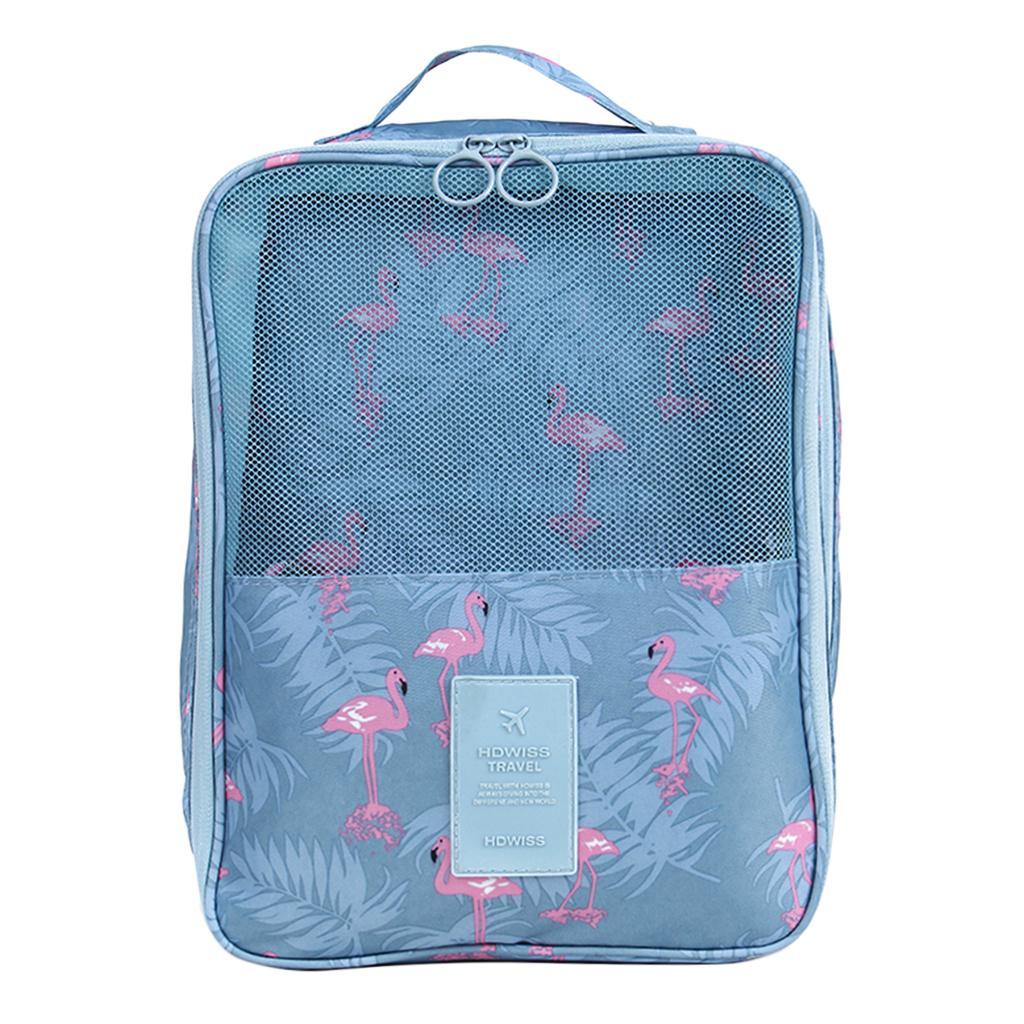 Portable Waterproof Shoe Storage Bag Zippered Travel Organizer