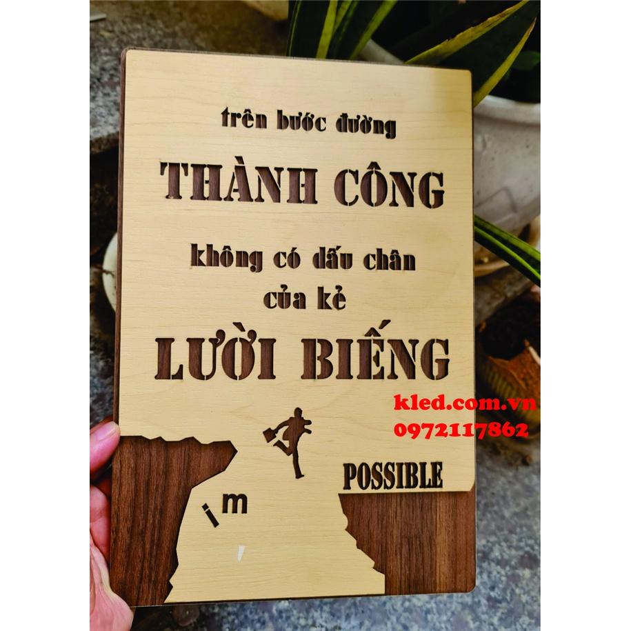 tranh gỗ treo tường decor tạo động lực KLED giá rẻ free ship