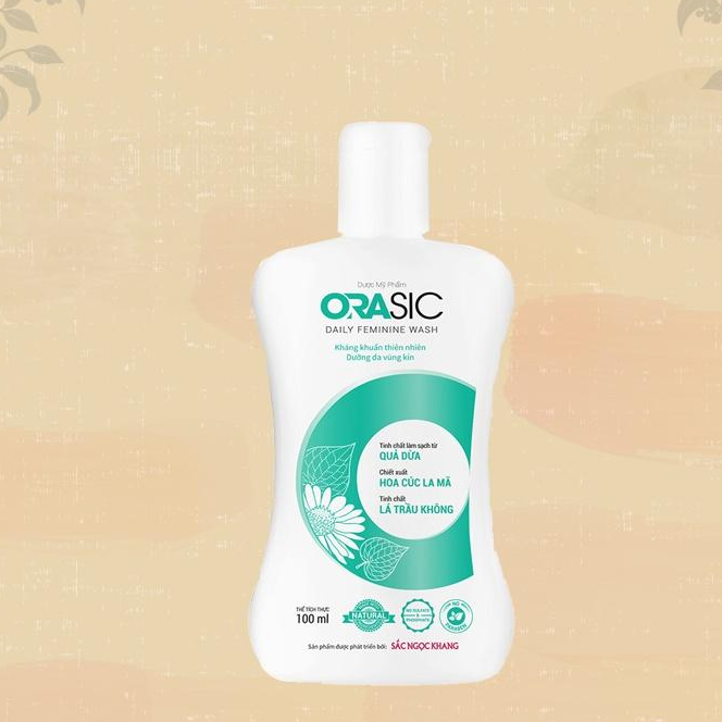 Dung dịch vệ sinh phụ nữ ORASIC Sắc Ngọc Khang_Tinh chất lá trầu không 100ml