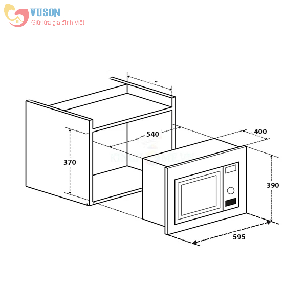 Lò vi sóng âm Chef's EH-MW801B - Hàng chính hãng