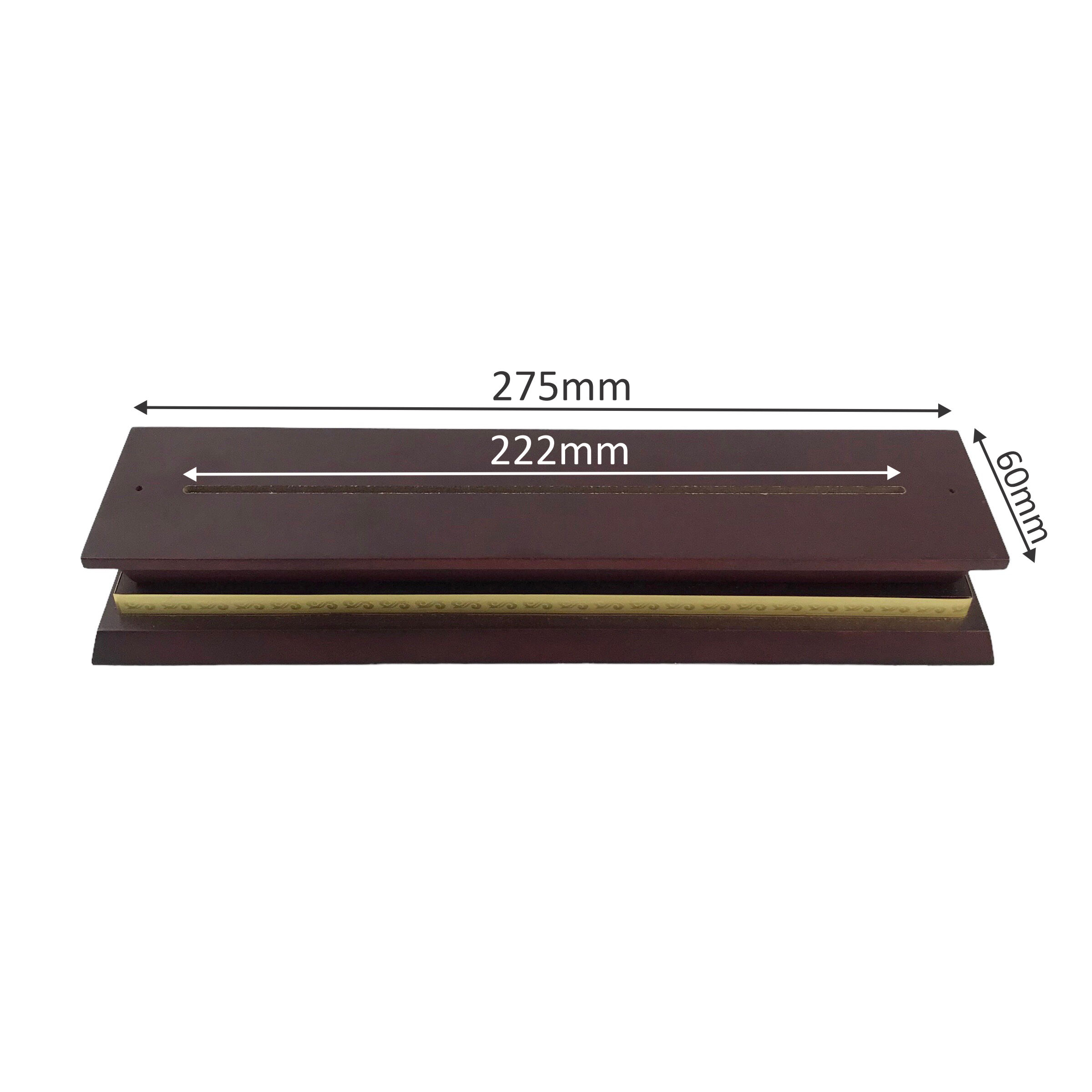 Chân đế gỗ hoa văn DG01-A 60x275mm phay rãnh