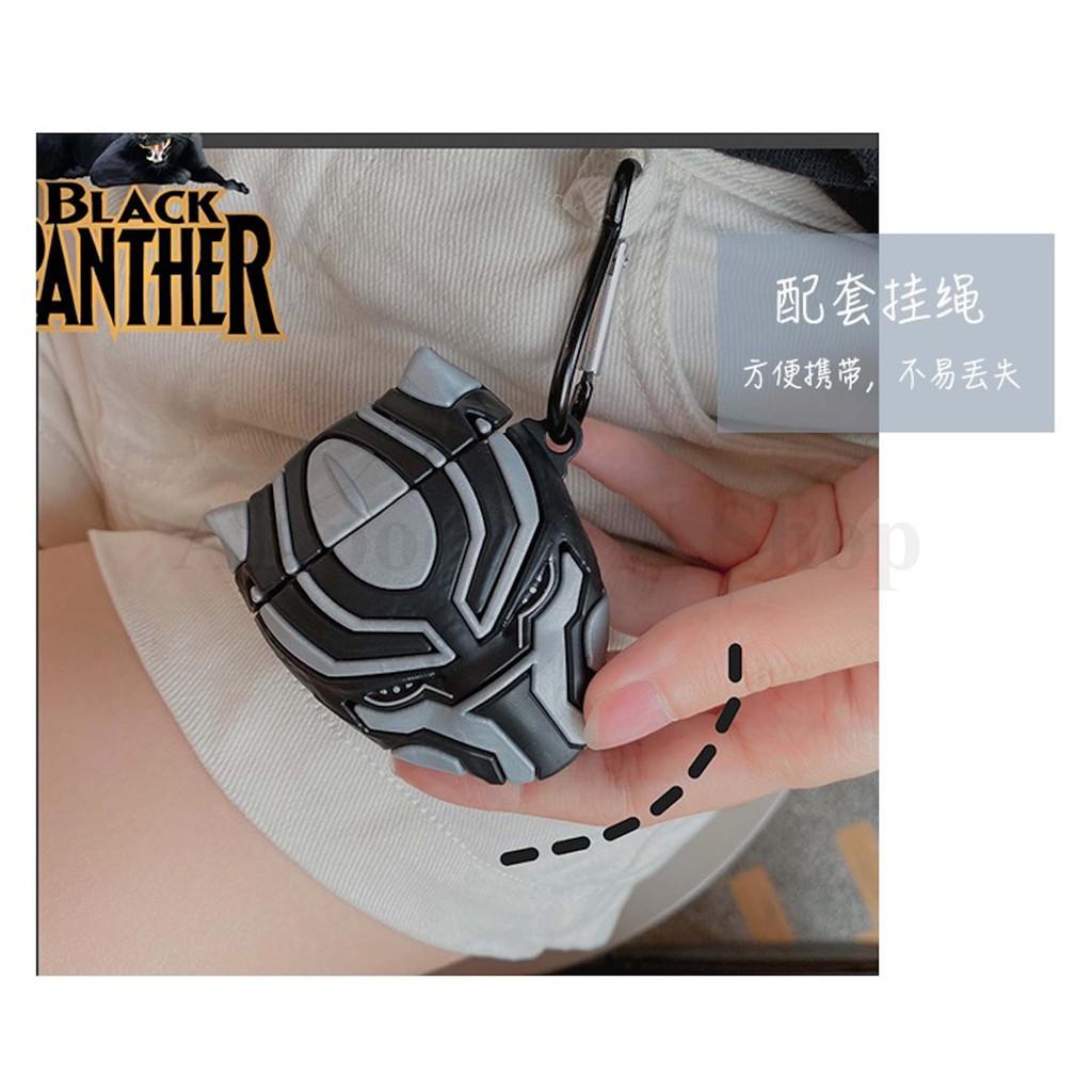 Bao Case Ốp dành cho Airpod 1/2, Airpods Pro Black Panther Ver 2 hình đẹp cao cấp