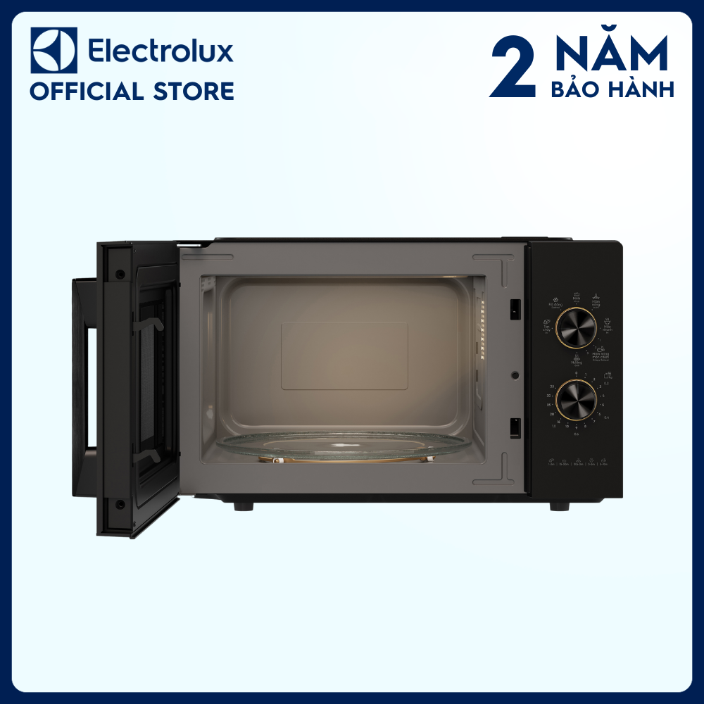 Lò vi sóng để bàn tích hợp nướng đối lưu Electrolux 23L - EMG23K22B - Chức năng vi sóng, nướng , hâm nóng &amp; làm giòn món chiên - Bảo hành 2 năm toàn quốc [Hàng chính hãng]