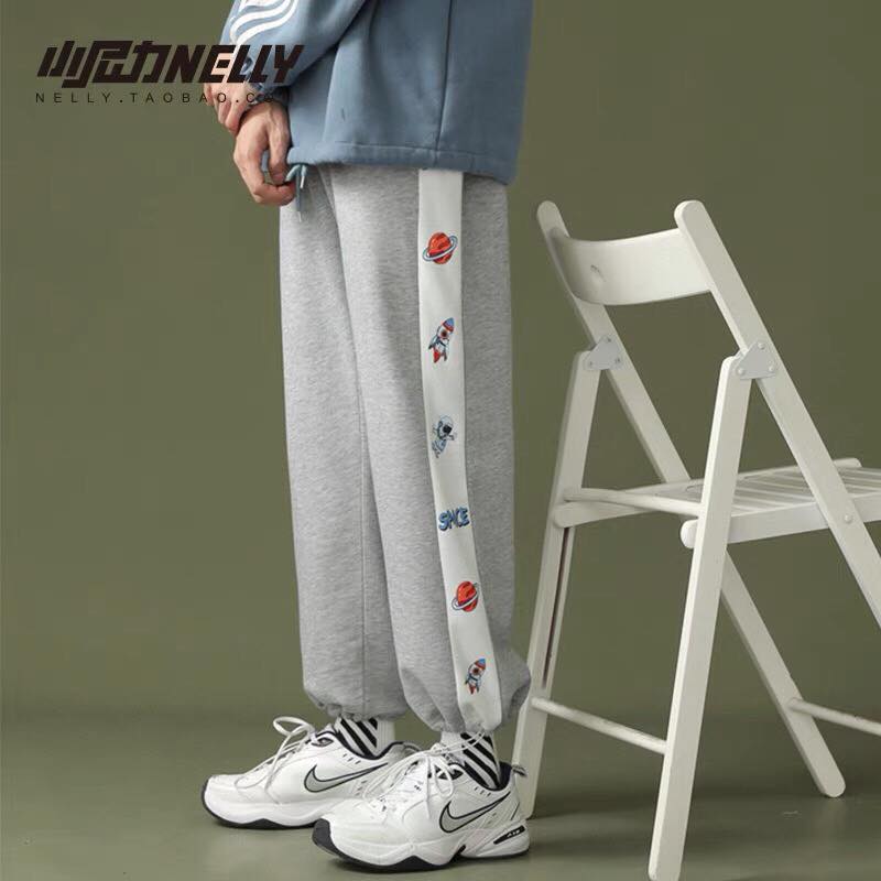 Quần Jogger Line Pant Dài Phối Sọc Có Dây Rút Unisex - Quần Thun Dây Rút Dáng Rộng - MM - M