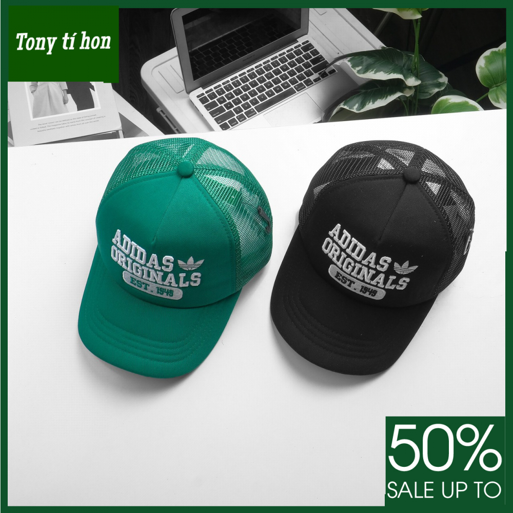 Tony tí hon - Mũ/nón kết lưỡi trai Snapback Adi.dass 1949 logo thêu phối lưới thời trang nam nữ cao cấp màu đen/ xanh