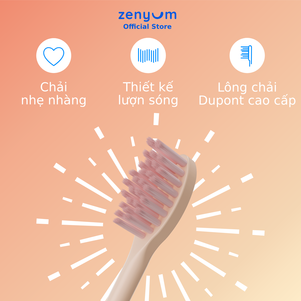 Bộ 2 Đầu thay thế bàn chải điện ZenyumSonic Spark