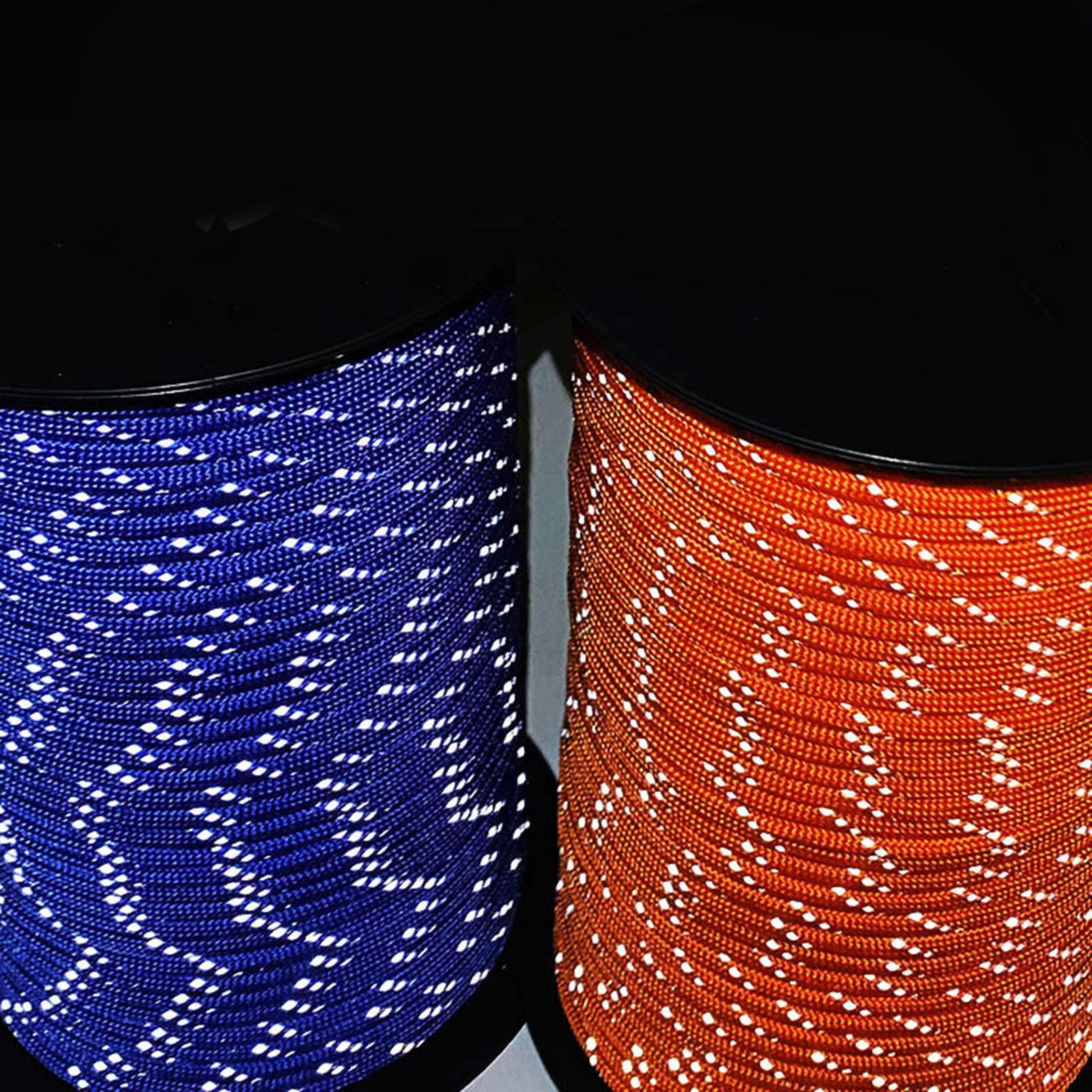 Reflective 550 Paracord Parachute Cord Tent Rope 7 Strands 328 Feet Lanyard Bracelets Guy Lines for Camping Outdoor Hiking Emergency