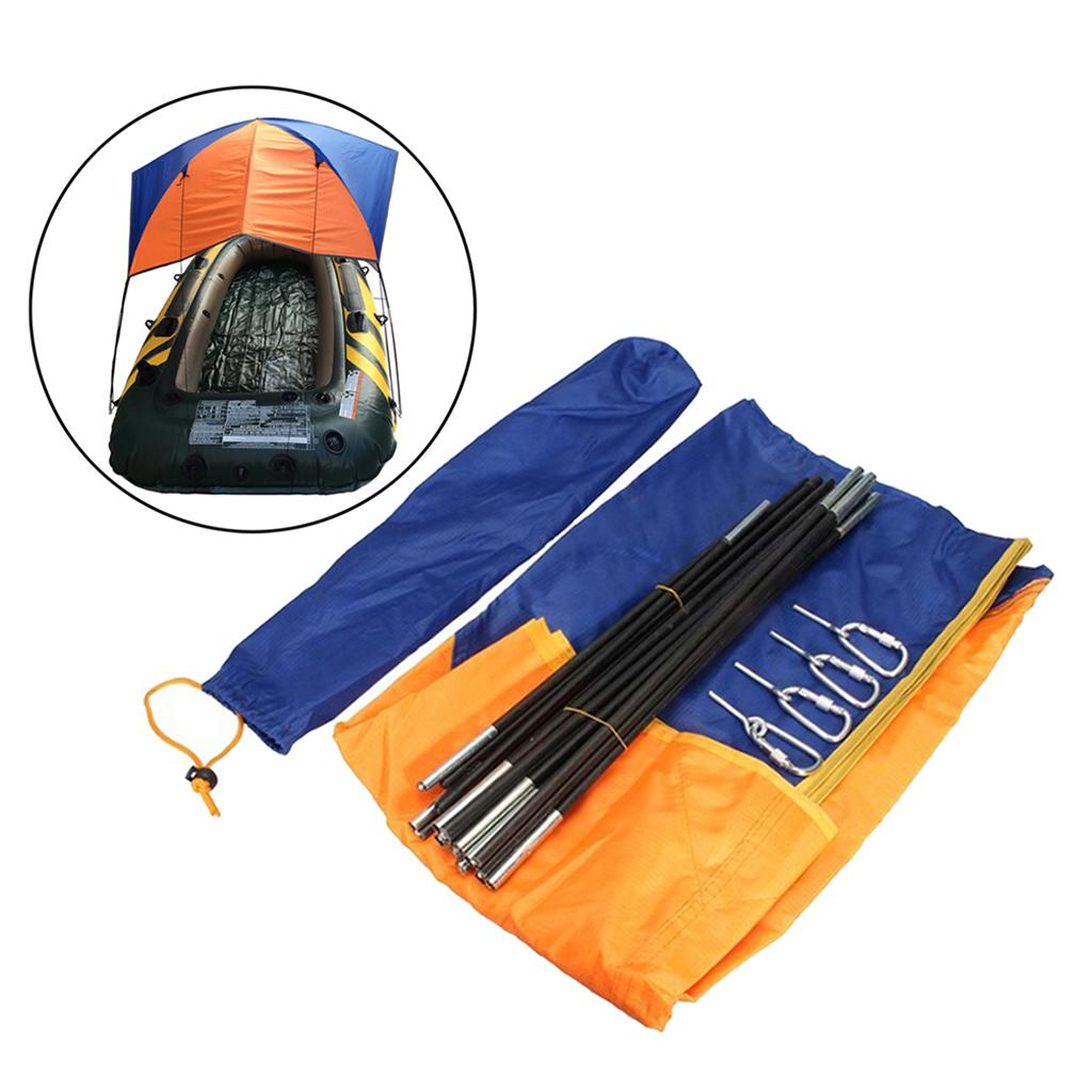 3/4 Person Waterproof Inflatable Boat Kayak Canopy Awning Sun Shade Shelter Tent