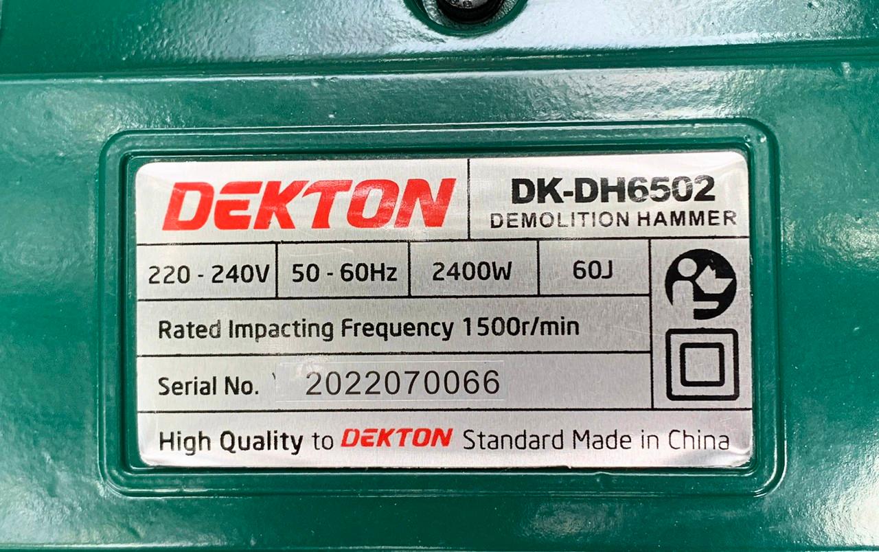 MÁY ĐỤC BÊ TÔNG 2400W 30MM DEKTON DK-DH6502 - HÀNG CHÍNH HÃNG