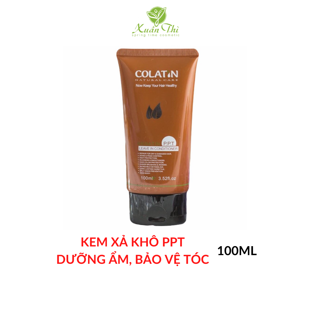 Kem xả khô dưỡng tóc PPT COLATIN 100ml Keratin Conditioner Cream phục hồi hư tổn, dưỡng ẩm cho tóc