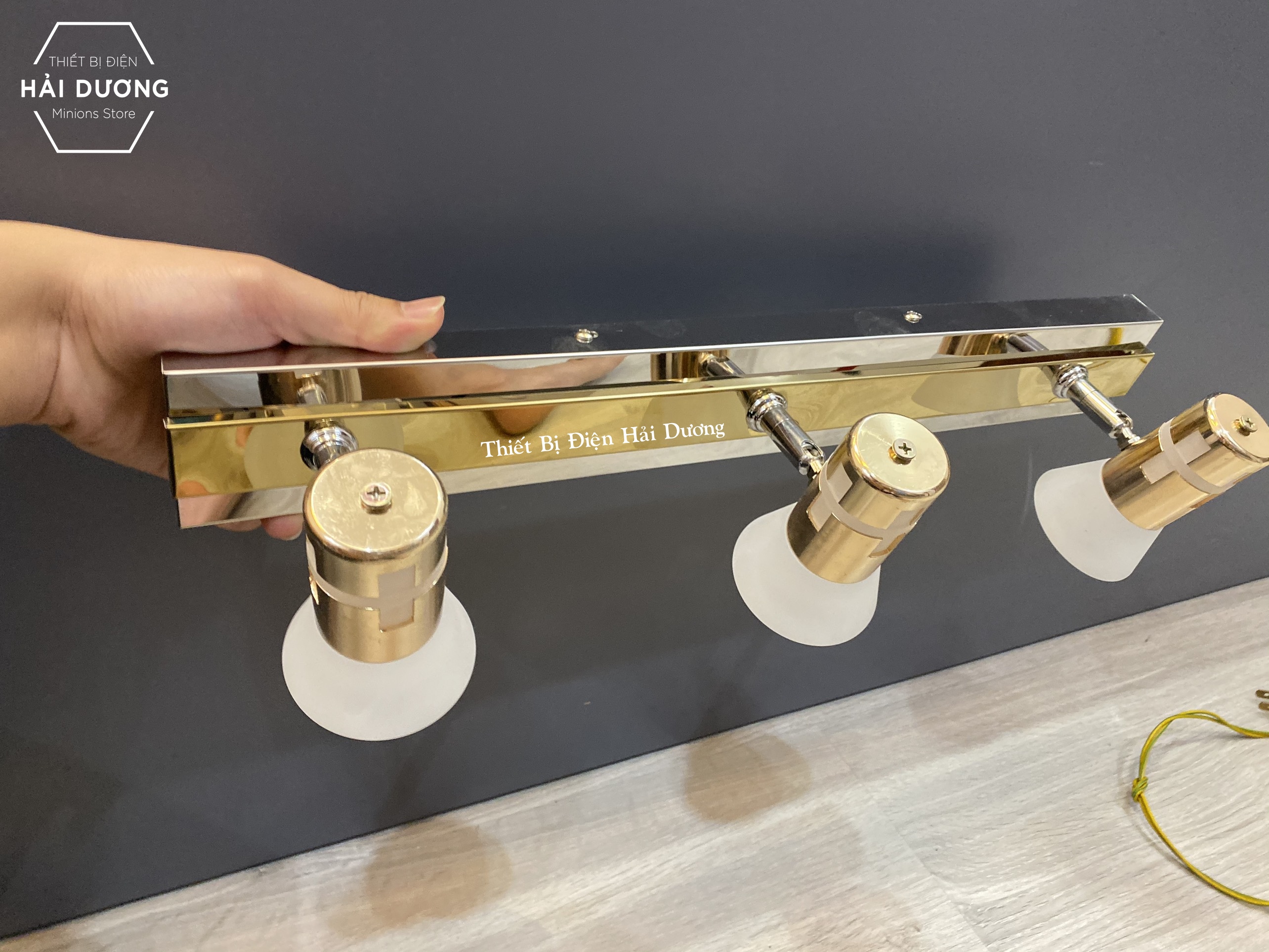Đèn soi tranh - 3 Đèn chiếu sáng 120-3 24w Thuỷ Tinh - Điều chỉnh được góc chiếu