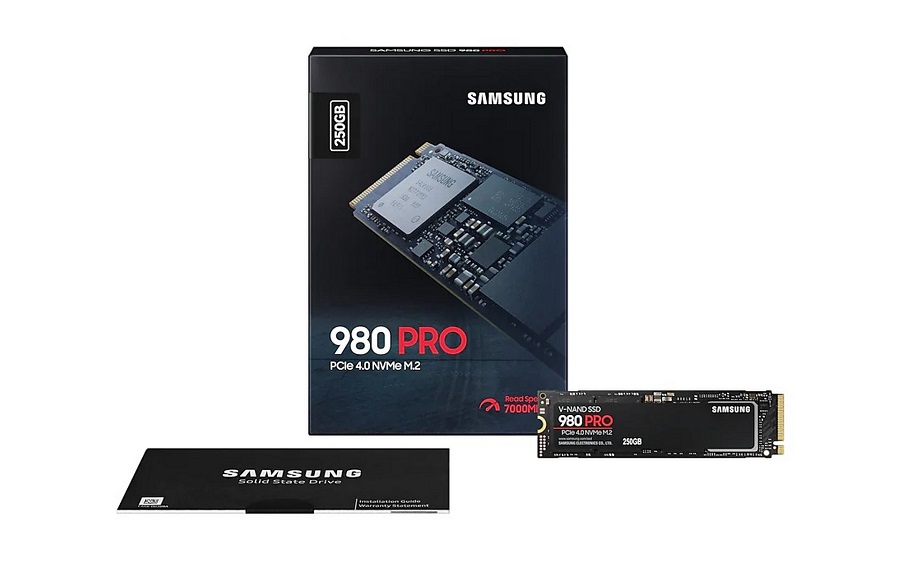 Ổ cứng SSD Samsung 980 Pro PCIe Gen 4.0 x4 NVMe V-NAND M.2 2280 250GB - Hàng Nhập Khẩu