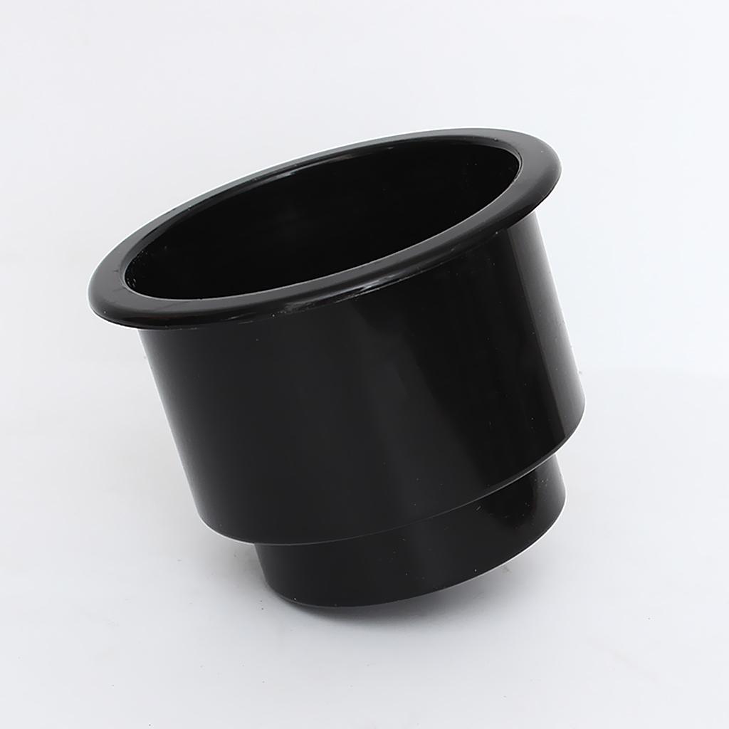 Black Center Hole Recessed Cup Drink Holder for Marine Boat Car RV