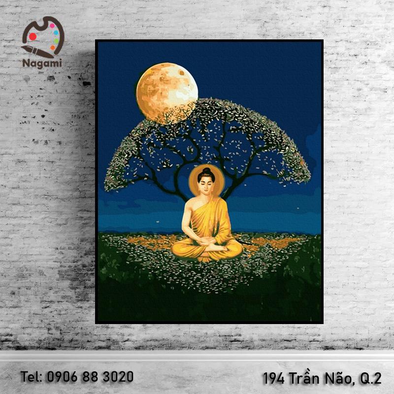 Tranh tô màu theo số DIY Painting (40*50cm) có khung căng sẵn