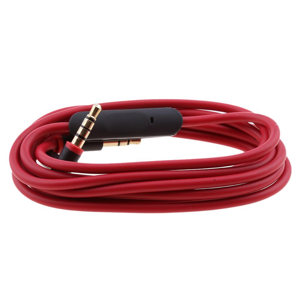 Replacement Audio Cable Cord Wire with In-line Microphone and Control For Beats by Dr Dre Headphones Solo/Studio/Pro/Detox/Wireless/Mixr/Executive/Pill
