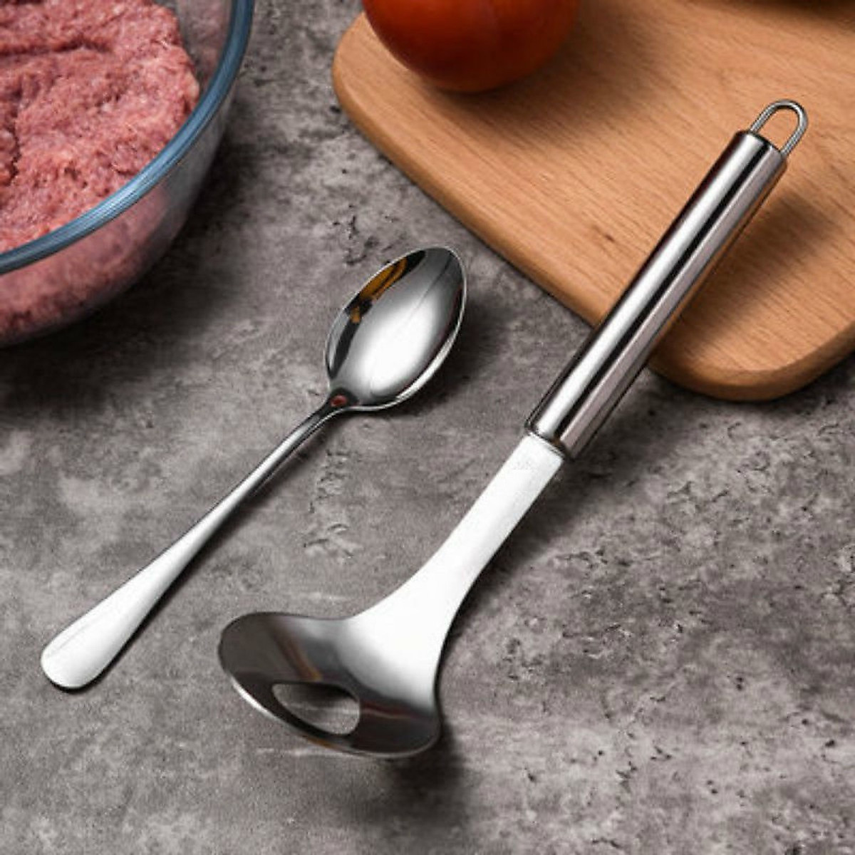 Muỗng Thìa Inox Tạo Làm Thịt Viên Cá Viên Chia Thịt Viên Nhanh Tiện Dụng - Hàng Chuẩn Loại 1 MINIIN