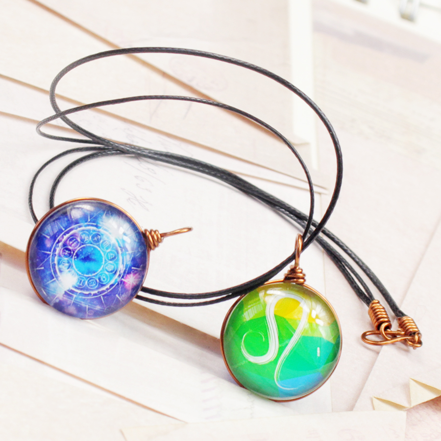 Dây chuyền 12 cung hoàng đạo Zodiac màu sắc tươi sáng 06647-MDC0011