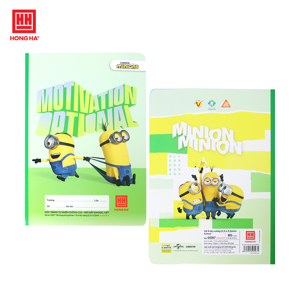 Vở 4 ô ly Minions Fun 80 trang - 0597