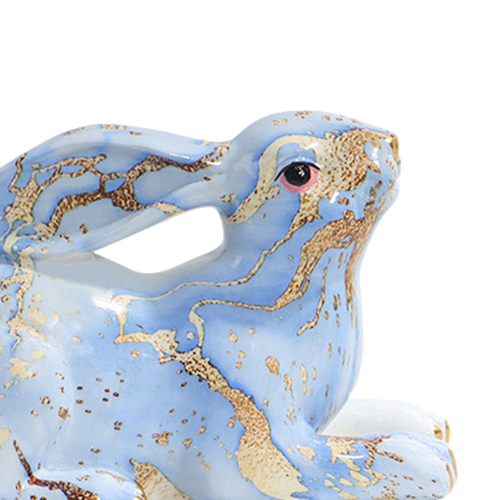 Rabbit Statue Resin Animal Figurine Modern Art for Decoration Gift Crafts