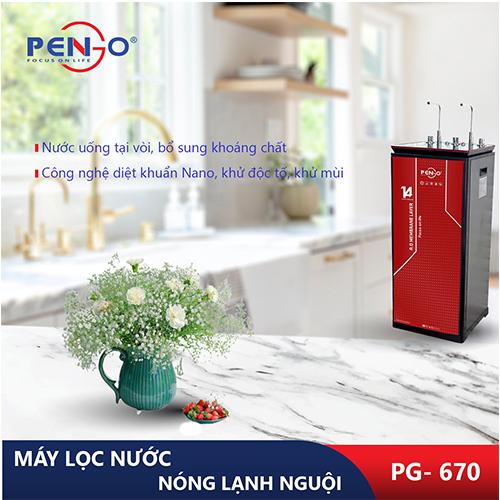 Máy lọc nước nóng lạnh PG - 670  - Hàng Chính Hãng