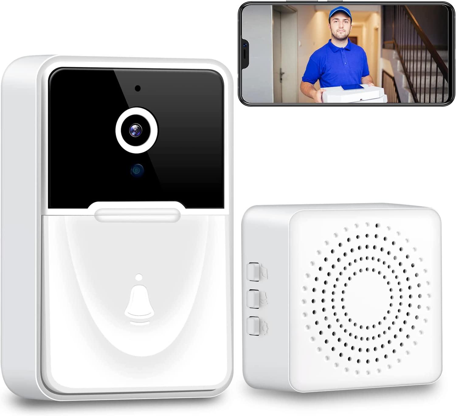 Chuông cửa video từ xa không dây thông minh, chuông cửa hình ảnh thông minh Home Intercom HD Night Vision