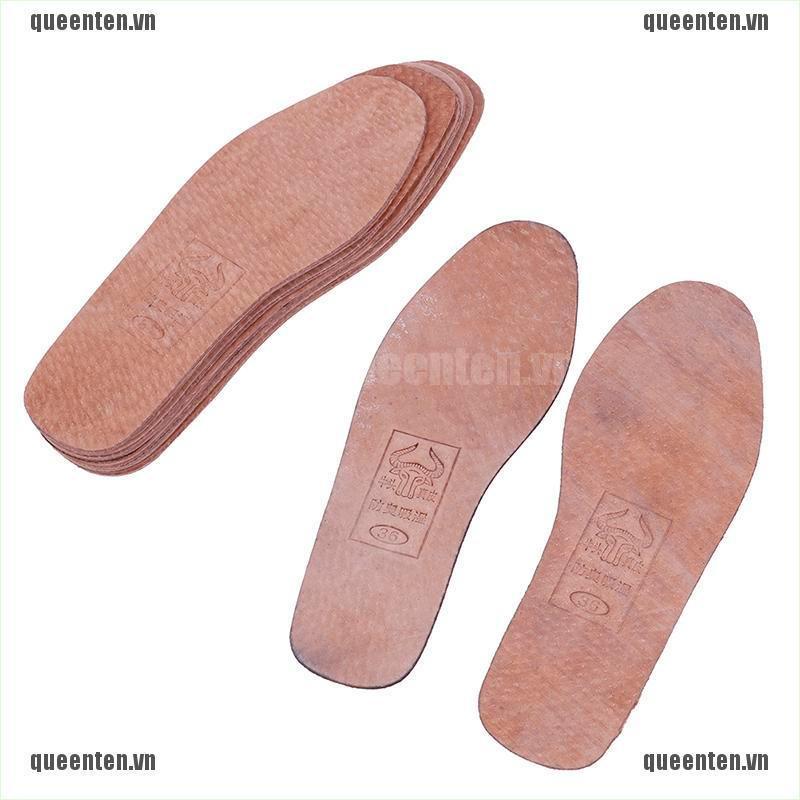 1Pair breathable leather insoles women men ultra thin deodorant shoes insole pad QUVN