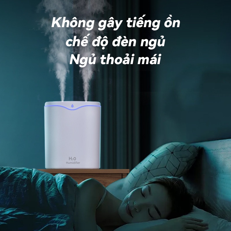 Máy phun sương H2O tạo ẩm siêu mịn , máy khuếch tán tinh dầu 2L phun liên tục 8-12 tiếng