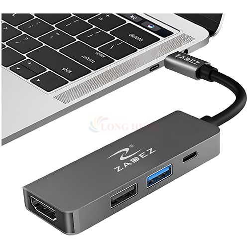 Cổng chuyển đổi 4-in-1 Zadez USB-C Power Hub ZAH-514 - Hàng chính hãng