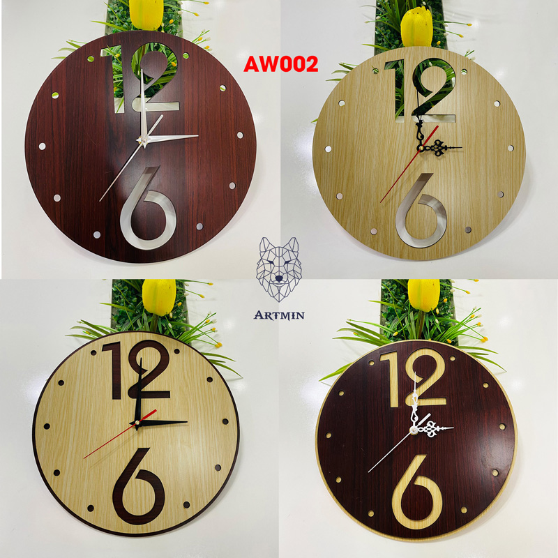 AW002 - Đồng Hồ Gỗ Treo Tường – Décor Trang Trí
