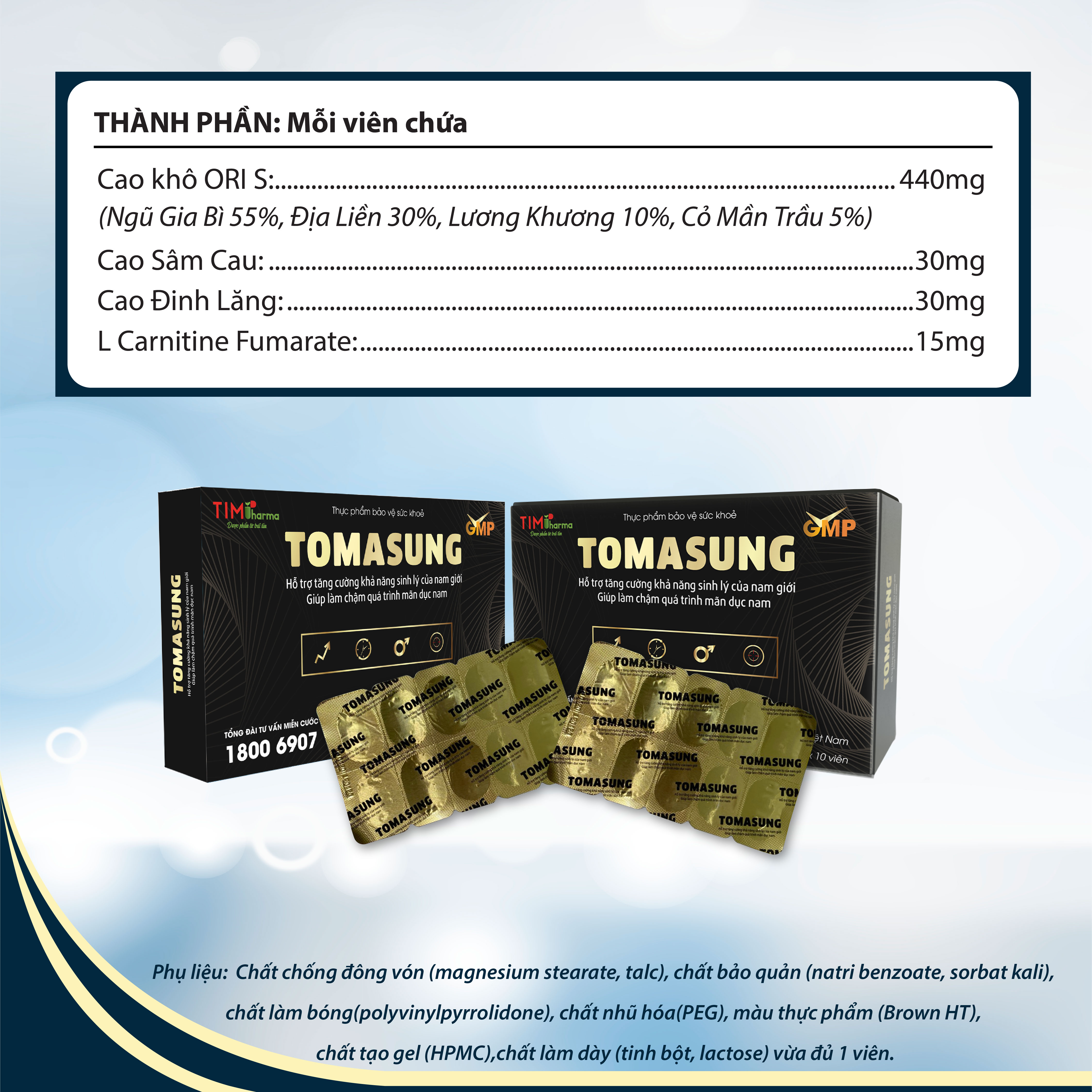 Tomasung - Hỗ trợ tăng cường sinh lý nam giới, làm chậm quá trình mãn dục