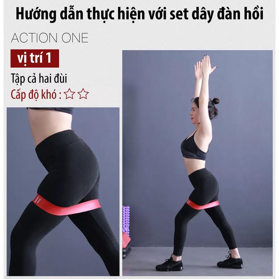 Dây miniband dododios kháng lực tập gym chân mông tay đùi cao su đàn hồi nam nữ