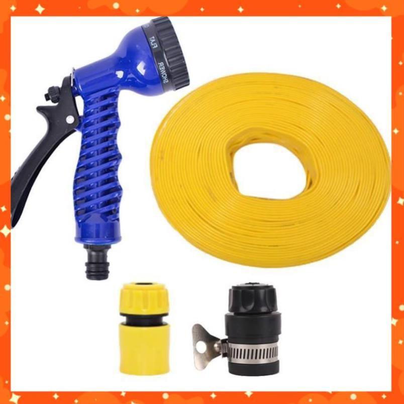 Bộ dây tăng áp 3 lần vòi xịt nước rửa xe, tưới cây loại 15m  206843
