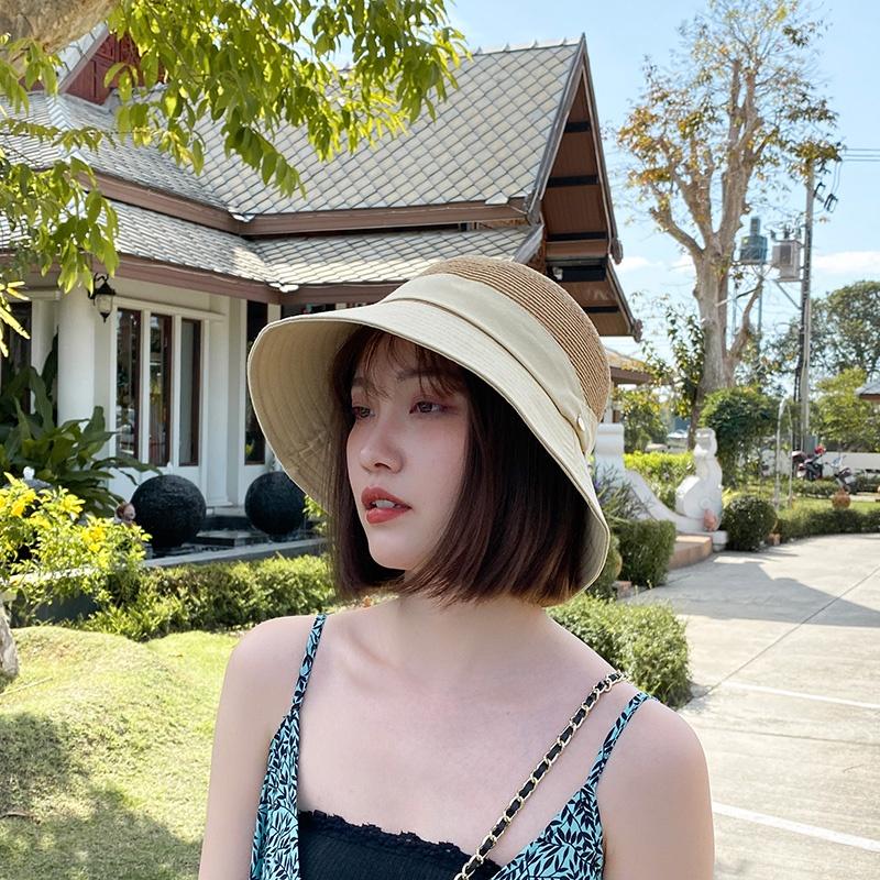 Nón Bucket Nữ / Nón Rộng Vành Nữ / Mũ Cói Rộng Vành / Nón Chống Nắng / Mũ Trùm Đầu Chống Nắng / Nón Vành Rộng Chống Tia UV Thời Trang Dành Cho Nữ