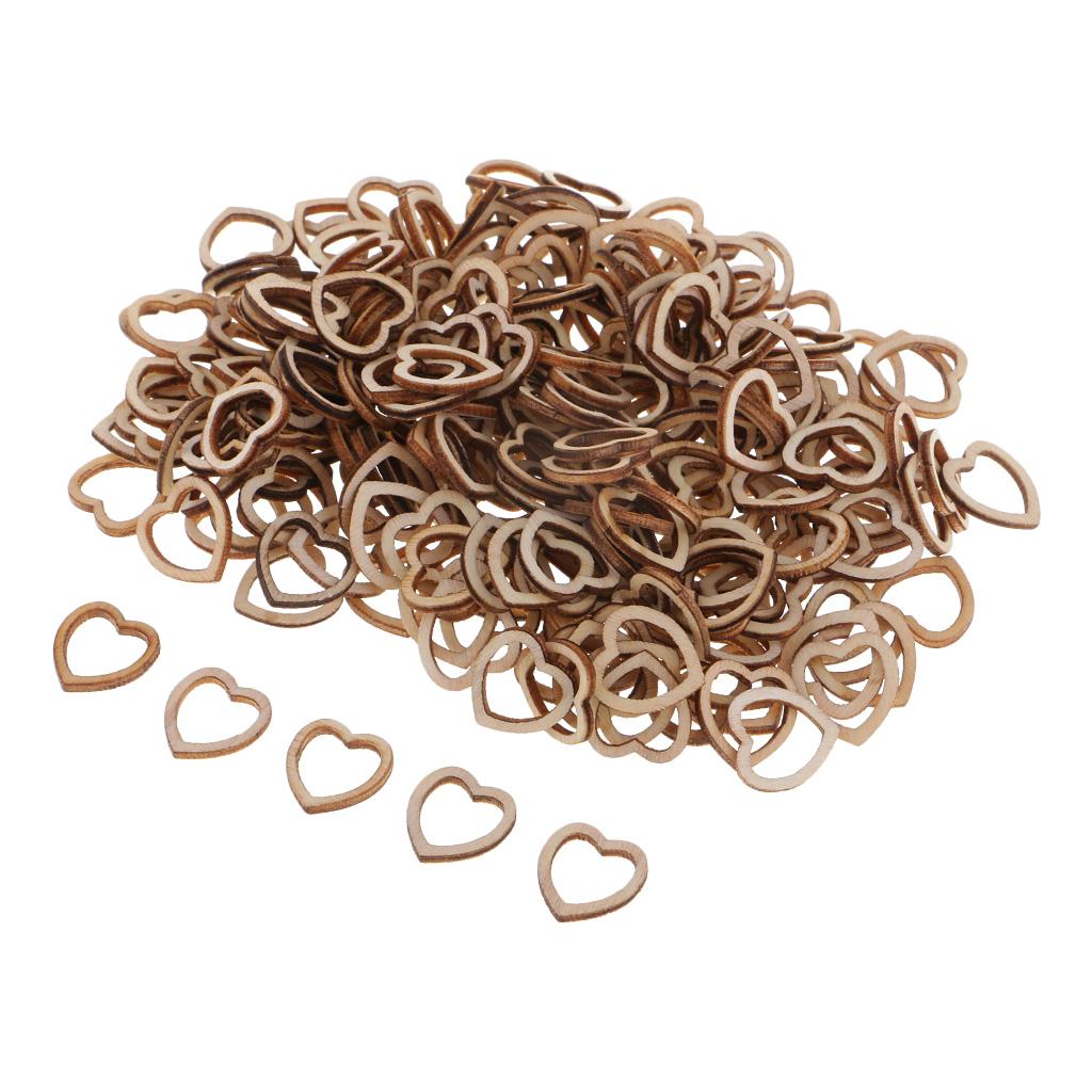250x Cắt Gỗ Trái Tim Thủ Công Hình Khối Bằng Gỗ Trí Nổi Cưới Centerpieces