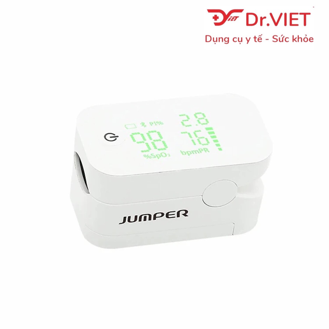 Máy đo nồng độ oxy máu và nhịp tim Jumper JPD-500G (Bluetooth) Chính hãng-Đo nồng độ oxy mà không cần xâm lấn,dễ dàng phù hợp với mọi đối tượng, tiết kiệm điện, sử dụng lâu dài.