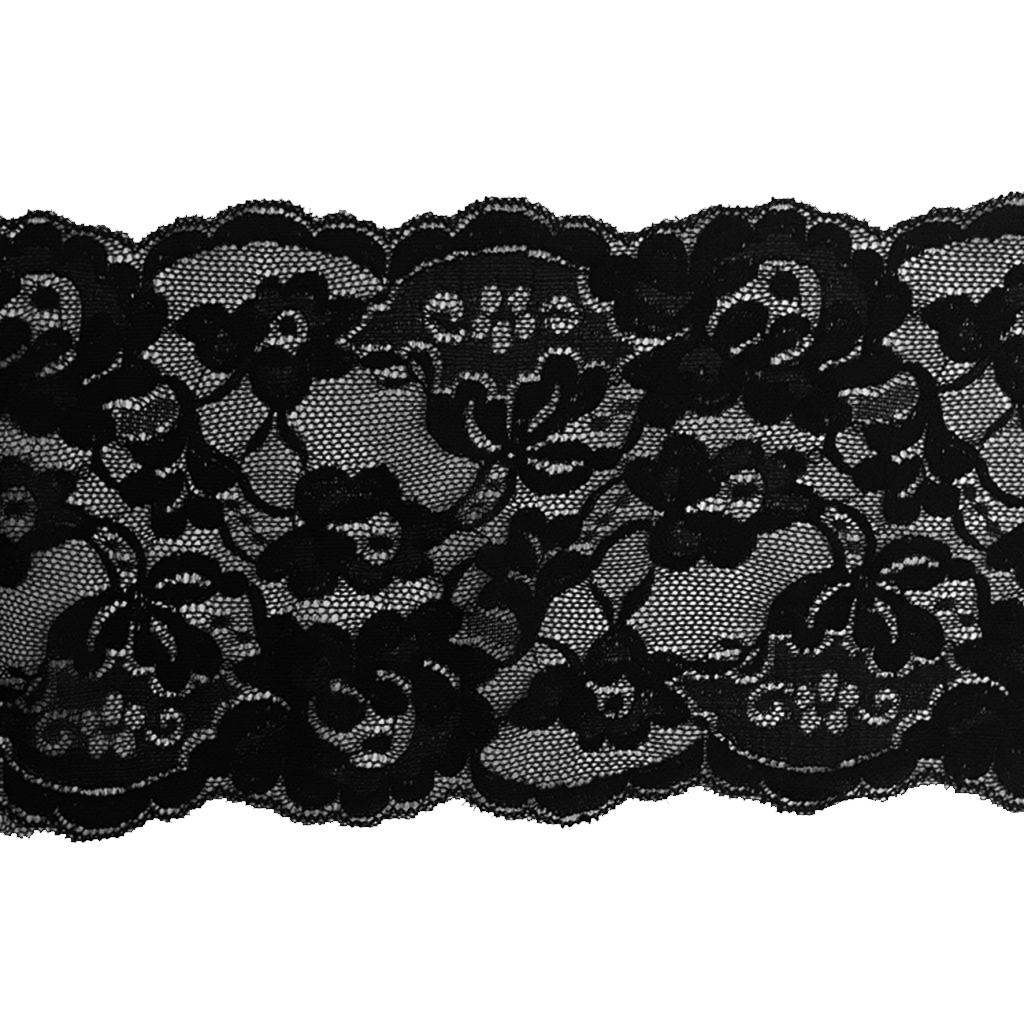 5 Yards 15cm Tiny Stretch Lace Ribbon Floral Trim Sewing Lace Fabric Applique Clothing Accessories Crafts for Bridal Wedding Veils Dress DIY