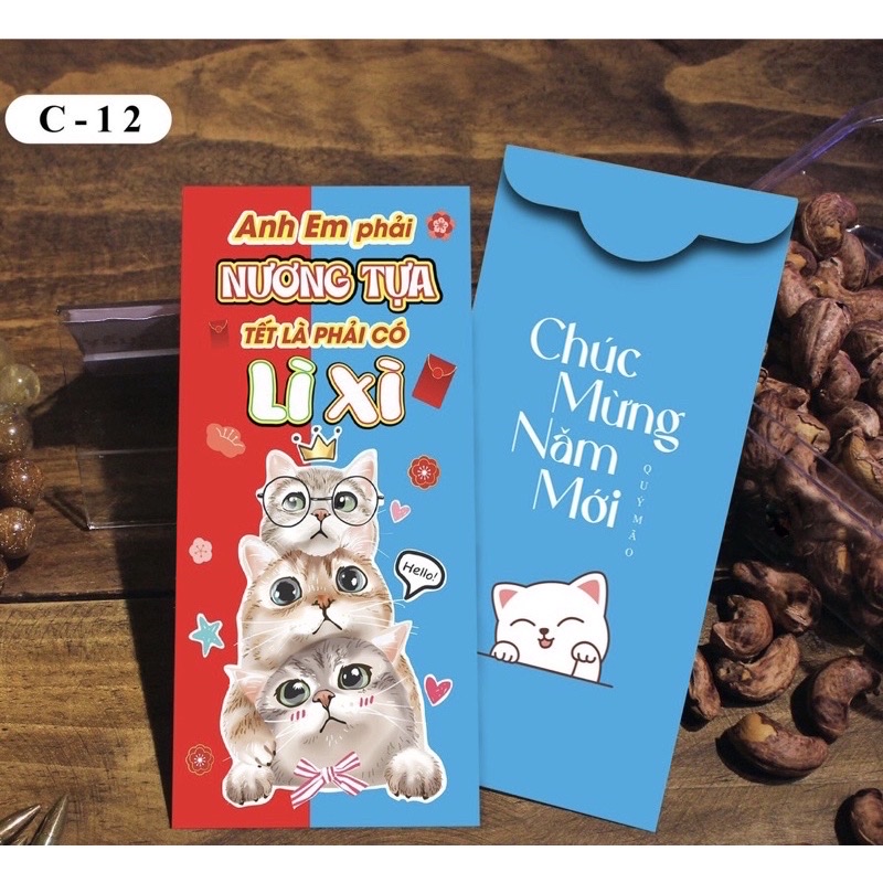 Set  10 bịch 100 bao lì xì Tết  , phát tài cả năm hàng đẹp nhiều mẫu mới , vô cùng xinh xắn và cute 