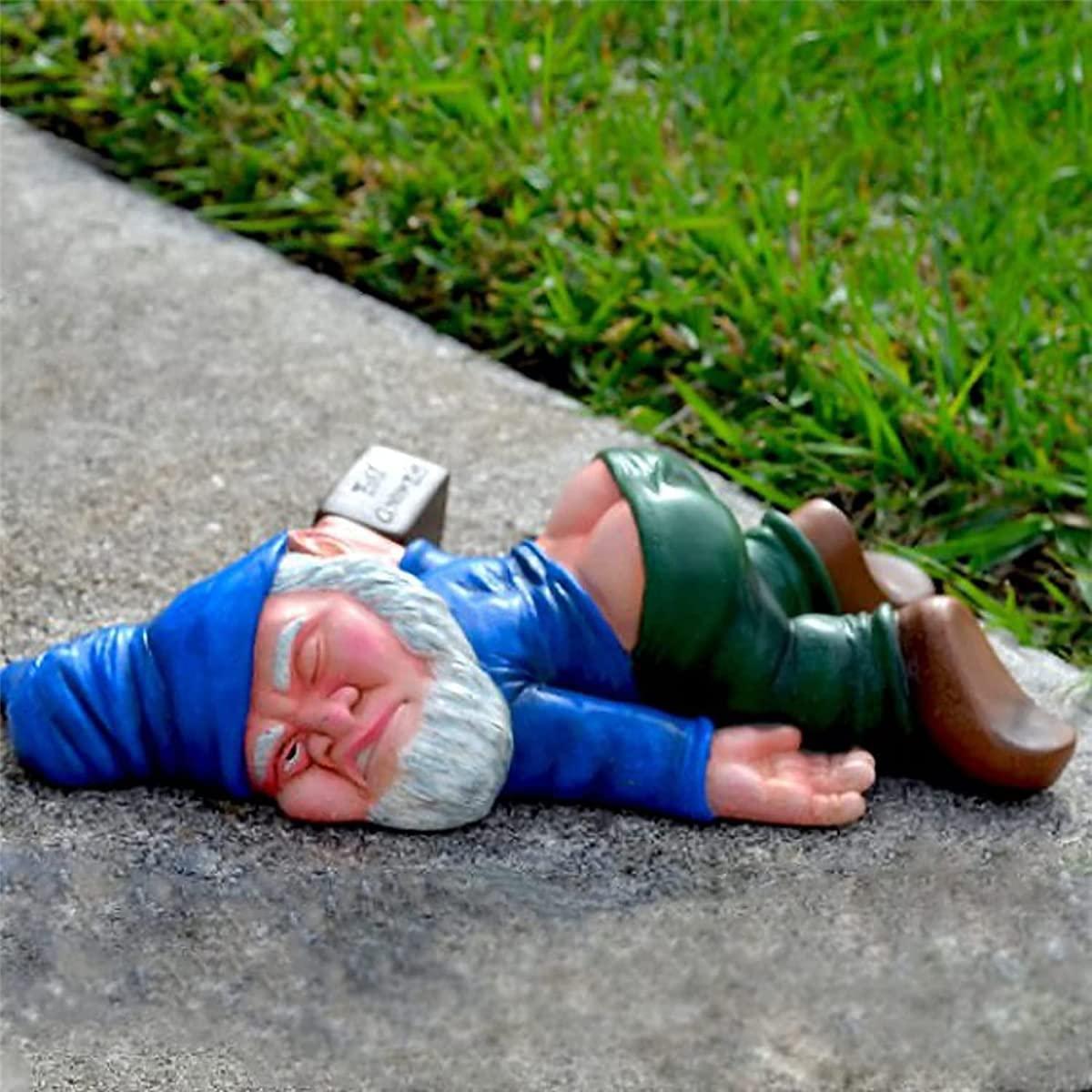 Gnomes vườn say xỉn sáng tạo cho bên ngoài, Tượng Gnome Garden, Harz Garden Dwarf Craft, Trang trí vườn, Tượng HARZ GARTEN FUNNT