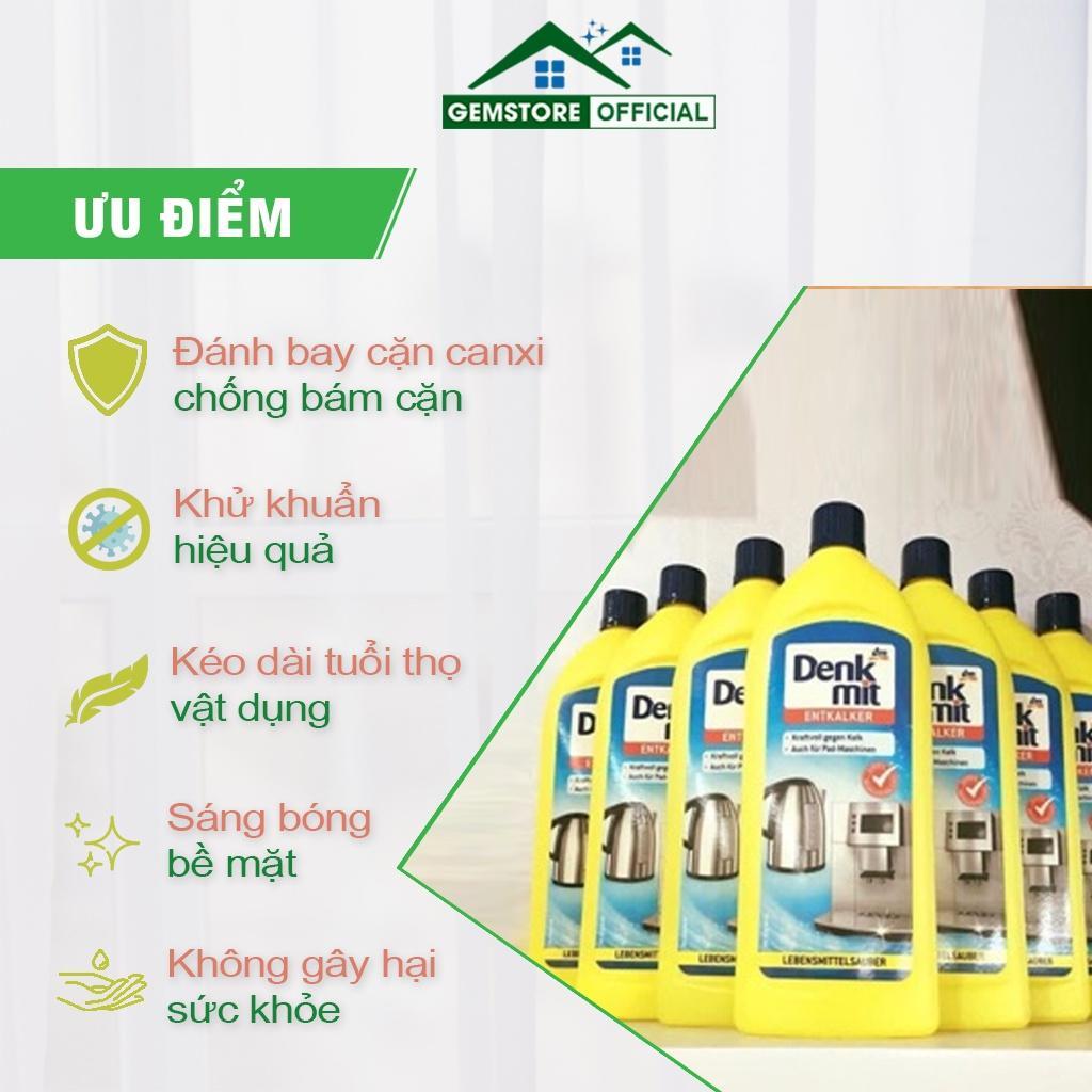 Dung Dịch Tẩy Cặn Canxi DENKMIT, Tẩy Cặn Canxi Bàn Là, Vách Kính, Ấm Siêu Tốc, Xoong Nồi, Hiệu Quả, 250ml, Nhập Đức