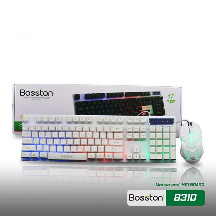 Bộ Phím + Chuột LED Bosston 8310 Siêu Cool màu TRẮNG - JL ( Hàng nhập khẩu )