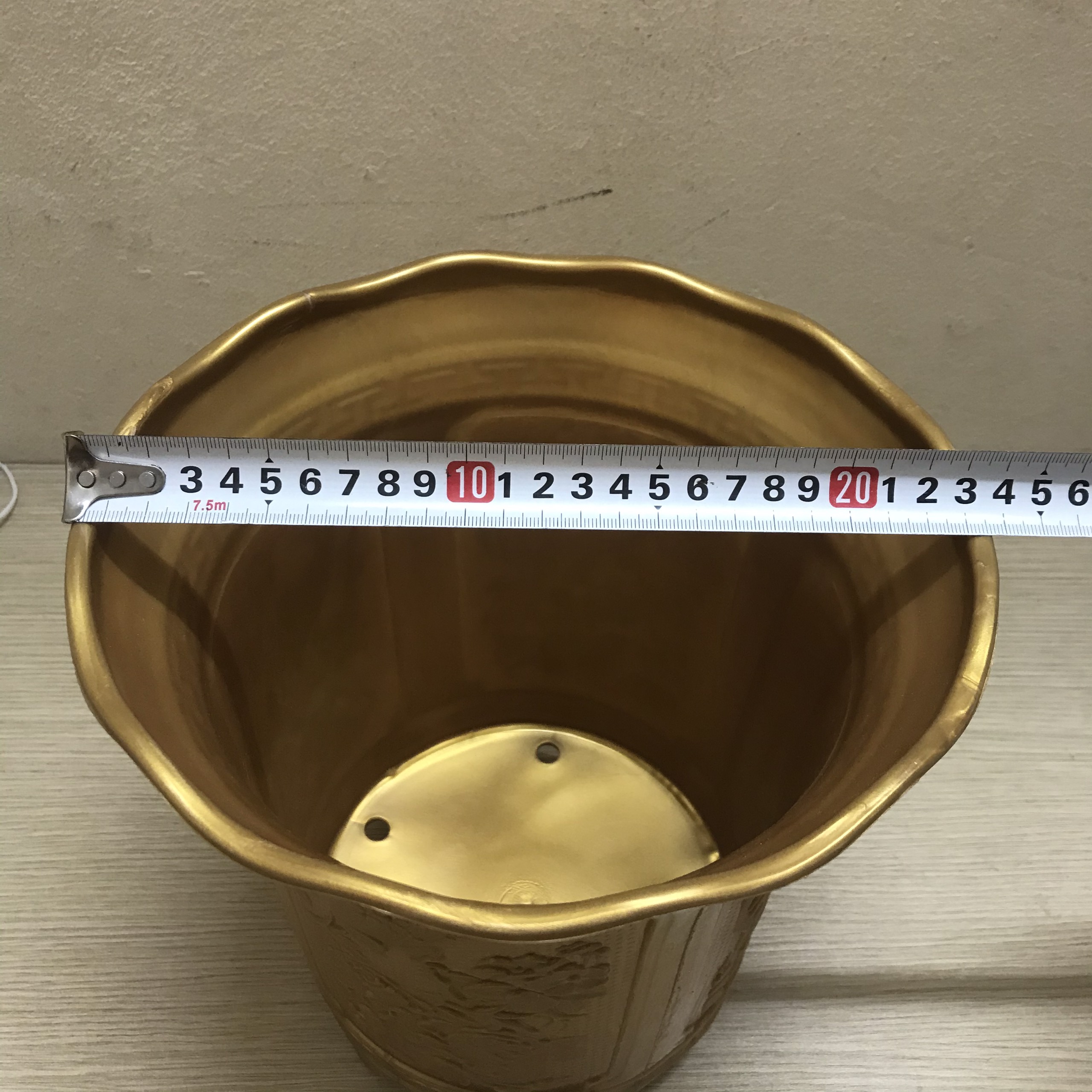 5 Chậu Trồng Cây Tròn Tứ Qúy 240x240 Màu Vàng