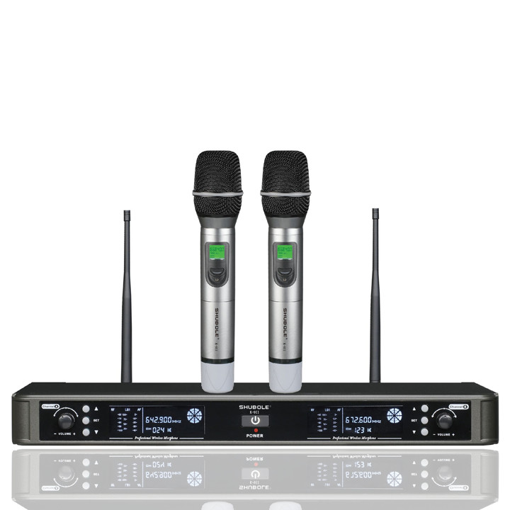 Đầu Thu Karaoke Không Dây Shubole K-9II + 2 Micro Không Dây UHF Chính Hãng