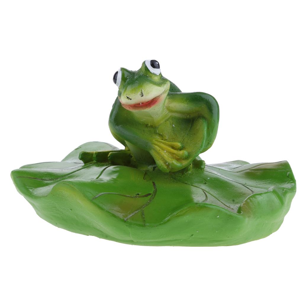 6 Type True to Nature Water Floating Ornament Pond Lily Lotus Leaf Frog Garden Pond Fishpond Summer Swimming Pool Decor