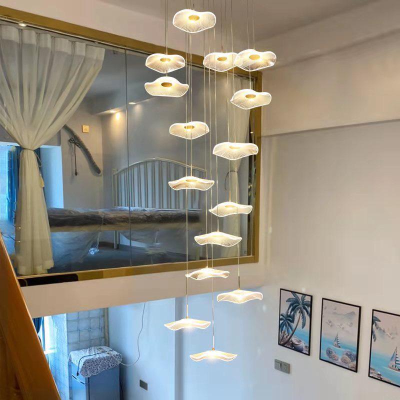 Đèn thả thông tầng phong cách sang trọng trang trí nhà cửa hiện đại, độc đáo.